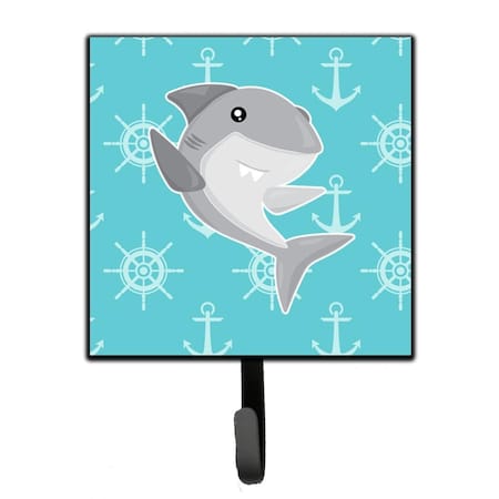 Carolines Treasures Shark on Blue Nautical Leash or Key Holder BB6940SH4